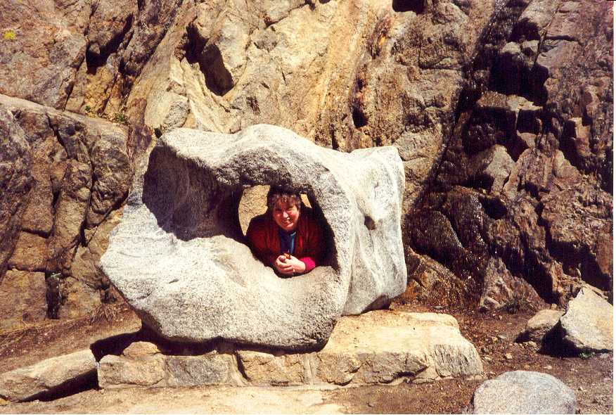 climb through a rock